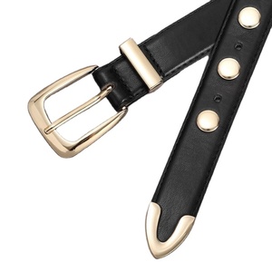 Vente chaude Personnalisé Femmes Punk Style Rivet Mode À La Mode À La Mode Rue Robe Jeans Polyvalent Pantalon Décontracté <span class=keywords><strong>Ceinture</strong></span> avec Boucle Épingle - Product Image 6