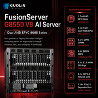 Serveur IA FusionServer G8550 V8 6U entièrement pré-testé pour les tests en laboratoire IA, serveur de recherche scientifique haut de gamme