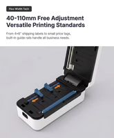 Impresora de Etiquetas Térmicas de Códigos de Barras de 4 Pulgadas con Puerto USB Inalámbrico Directo de 110 mm, Resistente al Agua, para Uso Logístico