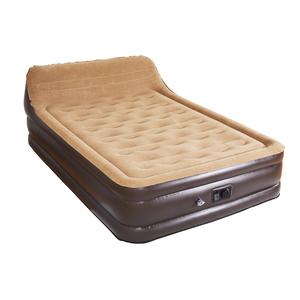 <span class=keywords><strong>Matelas</strong></span> gonflable double confortable épais en PVC souple floqué à double faisceau de vagues surélevé avec pompe intégrée AC - Product Image 6