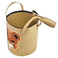 Boîte de rangement en feutre motif chat dinosaure dessin animé mignon grand panier de rangement à main pour dîner respectueux de l'environnement