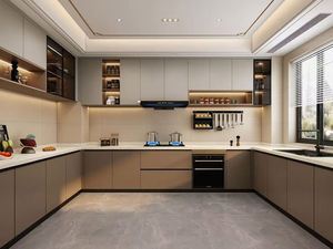 Diseño de Gabinetes de Cocina Modulares de Alta Gama de Fábrica con Materiales Ecológicos, Diferentes Estilos de Decoración Combinados con Isla de Cocina - Product Image 2