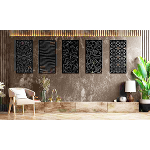 CNC Cut WPC Diviseur Décoratif WPC Écrans Extérieurs Partition pour Bureaux - Product Image 4