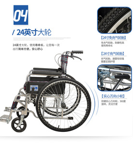 Silla de Ruedas Manual Plegable Ligera KSM-202, Precio de Fábrica, Marco de Acero, Silla de Ruedas de Rehabilitación Médica para Ancianos y Discapacitados - Product Image 3