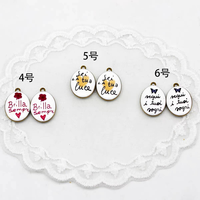 Pendentif FSSCM-14 style européen avec motifs de poissons et de fleurs, breloques personnalisées en acier inoxydable plaqué or et émail, bijoux faits à la main pour femmes