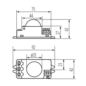 Kanlux Motion <b>Sensor</b> 230V AC Wall Mount For <b>LED</b> <b>Lighting</b> - Product Image 2