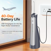 Hydropulseur Électrique 300ml 3 Modes IPX7 Sans Fil Rechargeable USB Irrigateur Dentaire Soin Bucco-dentaire Nettoyage des Dents à Domicile