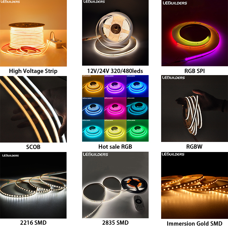 Factory Wholesale 5V 12V 24V 220V COB White RGBIC 3mm 5mm 8mm 10mm 12mm Rgb RGBW CCT CE RoHs Led Strip Light Lights Decoration · image 5