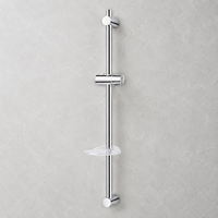 Barre de douche à main réglable en hauteur 60-80 cm, en acier inoxydable 304 chromé, fixation murale, OEM ODM, logo personnalisé accepté