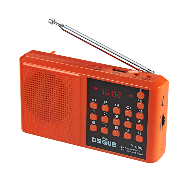 Hot Sale Mini Portable for FM/AM Stereo Radio with Rechargeable Battery Screen & LED Display-Plastic Material