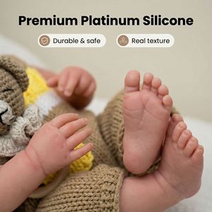 Poupées Reborn en Silicone Souple de 48 cm, Bébés Réalistes qui Ouvrent la Bouche, Adorables Poupées Reborn en Silicone de 18 Pouces - Product Image 3