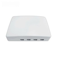 Petite boîte terminale en fibre optique SC à 4 ports en plastique pour utilisation en réseau de bureau FTTX, garantie de 5 ans