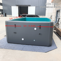 Piscine gonflable rectangulaire robuste 5x3x1,5m en PVC, grande piscine gonflable pour le plaisir familial dans la cour