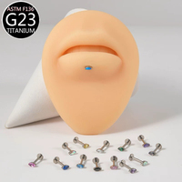 Anting-anting titanium zircon, anting-anting tulang telinga, anting-anting titanium flat back, perhiasan tindik tubuh, anting-anting bibir, anting-anting lidah.