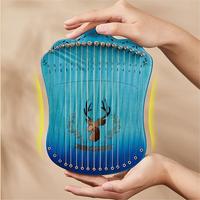 Finger-picked Stringed Instrument with 17 Notes. Easy to Learn for Beginners. a Small Harp Suitable for Young Musicians.