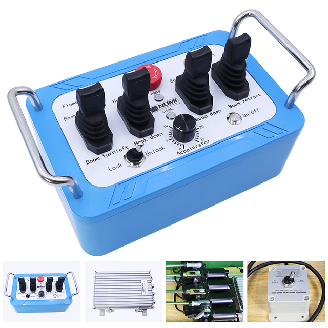 Customized 4 5 6 7 8 Levers Hydraulic Joystick Proportional Valves Concrete Pump Crane Radio Remote Controller