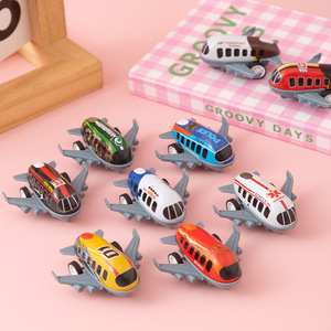 Mini Alloy Pullback Airplane Toy Model For Children 4-6 Years Old Cartoon Design Plastic Material - Product Image 3