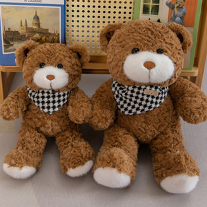 <b>Cute</b> Cartoon Scarf Teddy <b>Bear</b> Plush Toys PP Cotton Filling Soft Dolls Children's Sleep Hug Pillow Holiday Gift Wholesale - Product Image 4