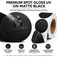 Étiquettes autocollantes circulaires personnalisées, étiquettes de marque avec logo UV, autocollant en relief 3D, feuille d'or, étiquette d'emballage cosmétique