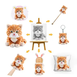 Toptan toplu çocuklar özel peluş sevimli kedi dolması turuncu kedi peluş oyuncak dolması hayvan oyuncaklar hediyeler için