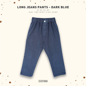 Pantalones vaqueros azul oscuro que ofrecen un aspecto elegante, un ajuste cómodo y libertad de movimiento para niños activos. - Product Image 2