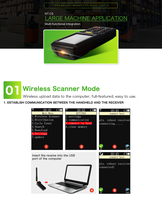 Lecteur de codes-barres portable C6 C9, scanner de codes-barres 2D sans fil, collecteur de données pour l'inventaire d'entrepôt