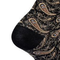 Chaussettes en coton pour hommes d'affaires avec motif cachemire doré Style jacquard floral Sportif Taille unique pour adultes en saison printanière
