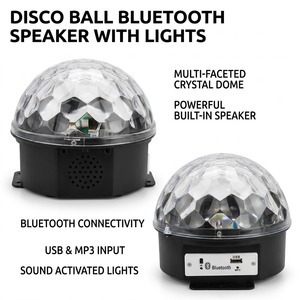 Lámpara de Bola Mágica LED Crystal Sun, Lámpara de Bola de Discoteca para Fiestas, Bola Mágica OVNI de Colores - Product Image 1