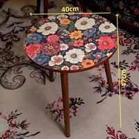 Mini table d'appoint ronde de style nordique moderne Table basse en bois simple panneau en bois pour petits espaces appartements hôtels balcons