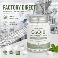 Fabricant de comprimés de dentifrice personnalisés au CoQ10 pour le soin des gencives, sans fluorure, à l'hydroxyapatite