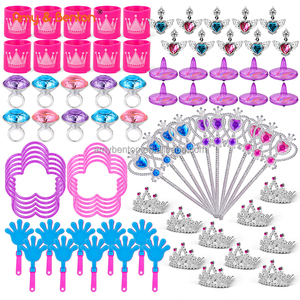 בנות שמח יום הולדת אספקת יום קישוט באנר בלוני שולחן וילון שוליים מפת מסך עם 80pcs צעצועים - Product Image 5