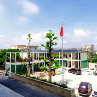 Bâtiment de bureaux préfabriqué portable personnalisé conteneur en acier avec mur de verre pour l'école intérieure zone minière ou un atelier d'utilisation