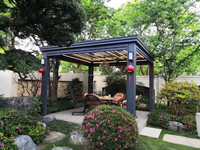 Pérgola de Aluminio Resistente al Invierno, Techo de Láminas Impermeable, Gazebo con Resistencia a la Nieve, Pabellón de Jardín Moderno, Precio al por Mayor