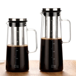 Đá thả lạnh Brew nồi cà phê cao Borosilicate nồi nhà quy mô cà phê nồi thép không gỉ Lọc lạnh Brew cà phê Maker - Product Image 1