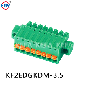 녹색 28-16AWG KF2EDGKDM-3.<span class=keywords><strong>5</strong></span> /3.81mm 피치 2 핀 300V 8A 플러그 터미널 블록 제조 - Product Image 2