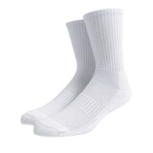Chaussettes de sport épaisses pour hommes en tissu éponge blanc, chaussettes de course blanches et noires, chaussettes de basket-ball en coton - Product Image 2