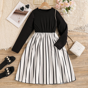 white christmas dresses Little Girls Cute Fall Floral Tiered Ruffle Dress main image 0