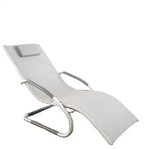 UKEA Đồ Nội Thất Ngoài Trời Nhôm Gấp Rocking Sun Lounger Sóng Lounger