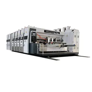 China factory lead edge feeder 4 color printer slotter die cutter machine / carton printing slotting die-cutting machine
