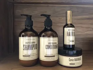 OEM Custom Private Label Sulfate Free Caviar Shampoo And Conditioner Hair Care Set Organic Argan Oil Hair Shampoo