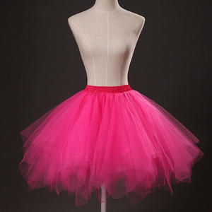 Q30434 Personnalisé 18 "45CM <span class=keywords><strong>Long</strong></span> Tutu Mini <span class=keywords><strong>Jupon</strong></span> 29 Couleurs Adulte Adolescent Bande Élastique Ballet Danse Puffy Tulle Jupes pour Femmes - Product Image 1