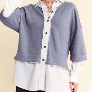 Custom Summer Modest Women's Hoodie Printed <b>Long</b> Sleeve All-<b>match</b> Sweatshirt V-neck Loose Sweatshirt - Product Image 5