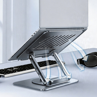 Concentrateurs USB ergonomiques multifonctionnels en alliage d'aluminium avec support rotatif pour PC portable, support de refroidissement pliable, station d'accueil de bureau