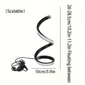 Lámpara de Mesa LED en Espiral Flexible Moderna 2026, con Forma de Serpiente, Alimentación por CC, Control Táctil y Regulable - Product Image 5
