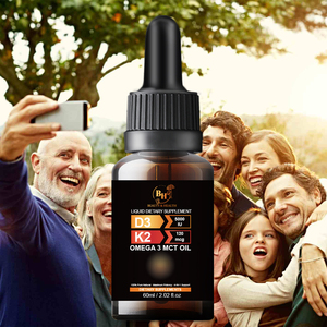 En çok satan yetişkin Vitamin D3 K2 doğal organik takviyesi kalsiyum emilimi için 60ml şişe düşer özel formülü özel - Product Image 4