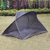 Moustiquaire de camping portable imperméable en toile de coton, pliable facilement, monocouche, pour 2 personnes, été