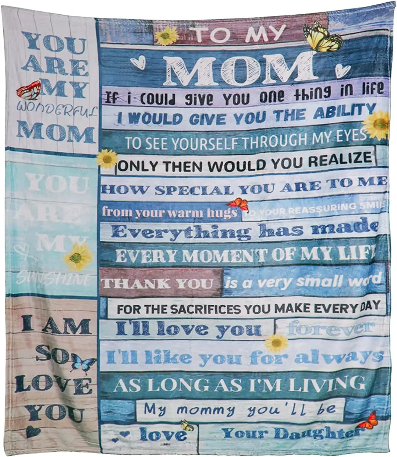 Флисовые одеяла на заказ, конверт для женщин на день рождения, День благодарения, День матери, подарок матери, Флисовое одеяло 60x