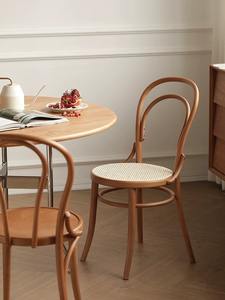 Chaise de restaurant en bois massif nordique, chaise Sonnette, chaise vintage en rotin tissé, 18 chaises - Product Image 4