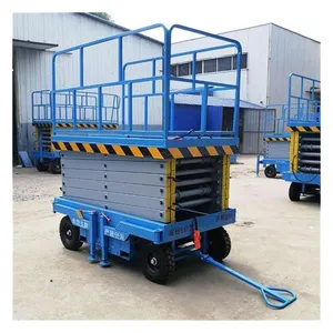 4m 6m 8m 10m 12m Mobile Propelled Hydraulic Trolley Lift Electric Scissor Lift Platform Lifting Table Price