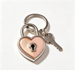Pink Heart Lock Metal Key Chain Stainless Steel <b>Keyring</b> Pendant <b>Charm</b> Gift Accessory - Product Image 2